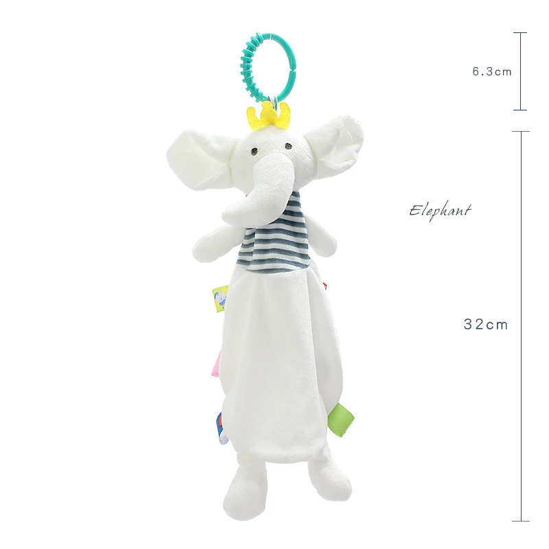 Cute Animal Soothing Towel Rattle Toys Baby Toy 0 12 Month Newborns Gift Sleeping Toy Soft Stuffed Toys Comforter For Baby