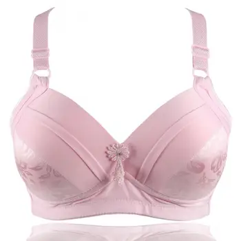 Sujetador para mujer, Top Sexy sin aros, ropa interior con estampado Floral, Push Up, sujetador de algodón transpirable, Bralette ajustable de talla grande, sujetadores sin costuras