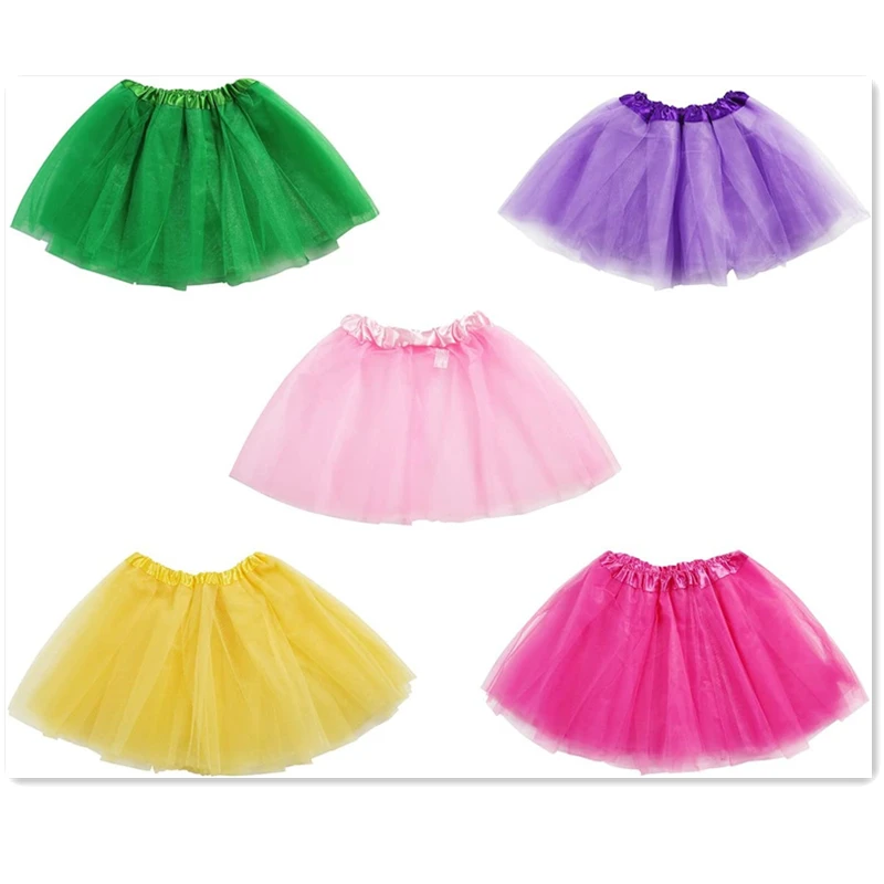 7 Colors Girls Skirts Princess Lovely Tutu Skirt 2-8Y Kids Summer Skirt Candy Color Short Girls Skirt