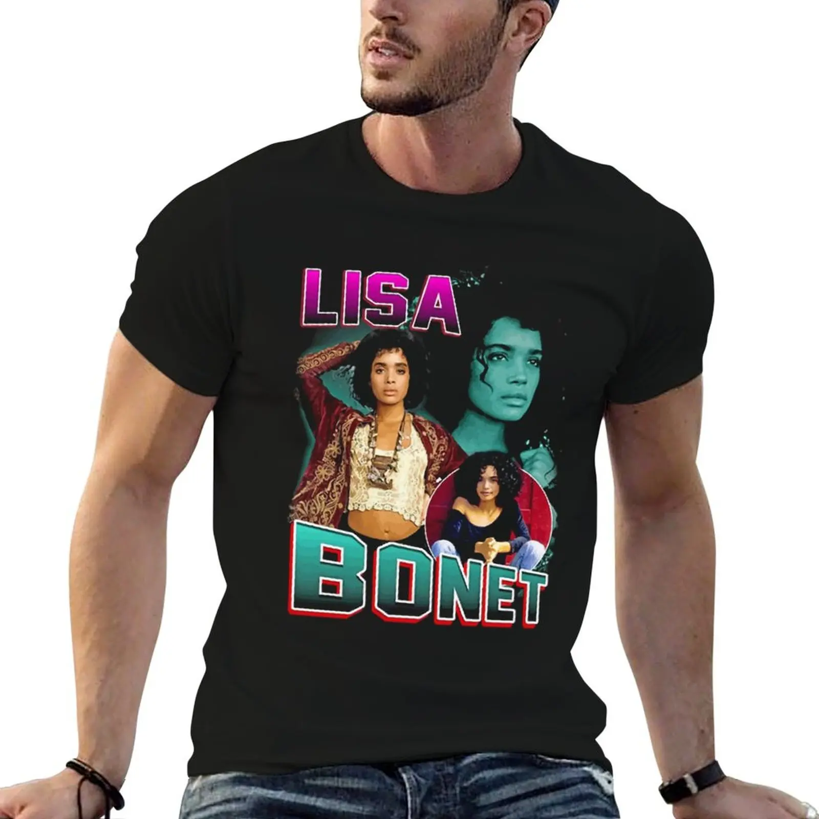 Camiseta de inspiración vintage Lisa Bonet, camiseta personalizada para hombre, camiseta gráfica