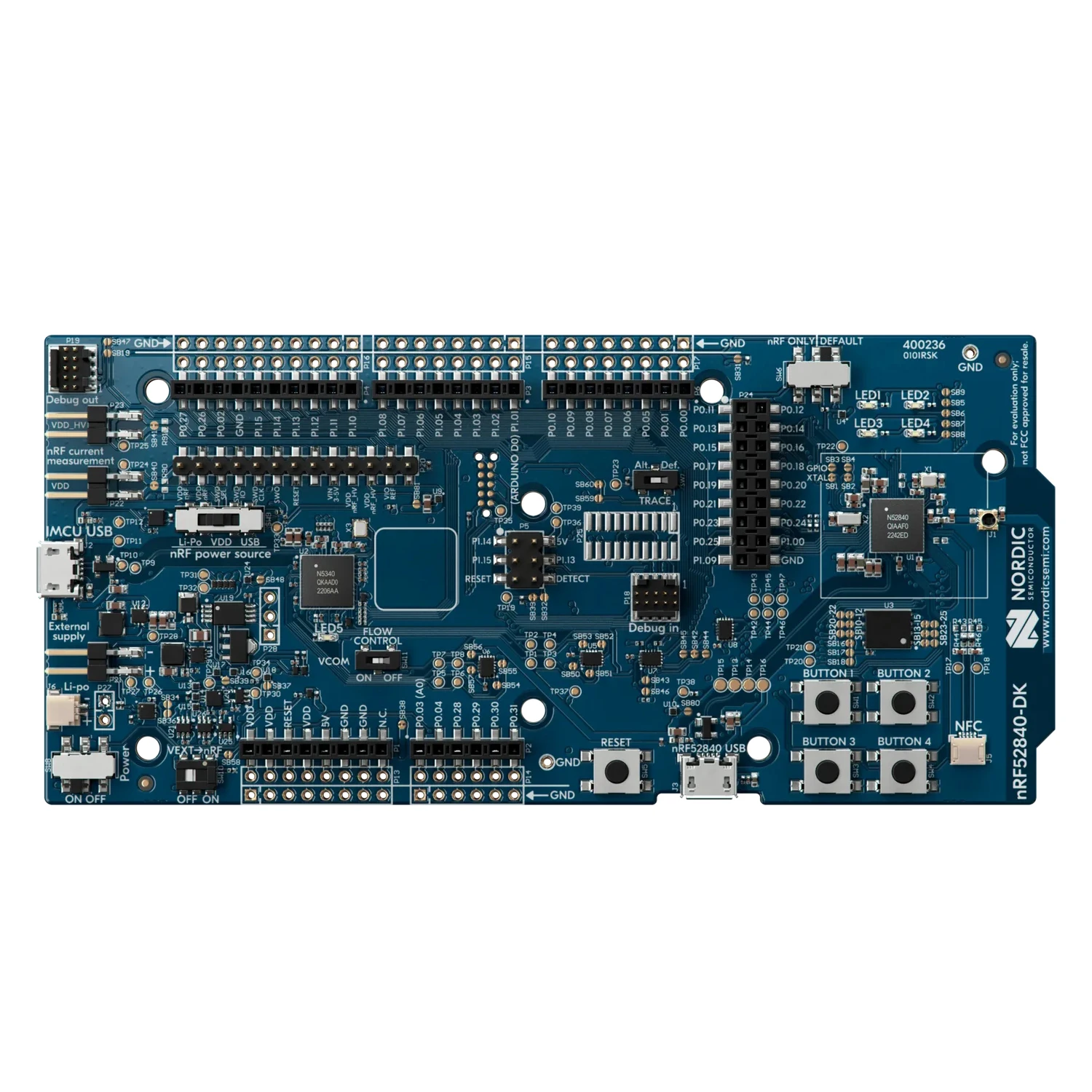 Nrf52840 dk Single-Board-Entwicklungs kit für Bluetooth Low Energy, Bluetooth Mesh, Thread, ZigBee, 802.15.4, Ameise und 2,4 GHz