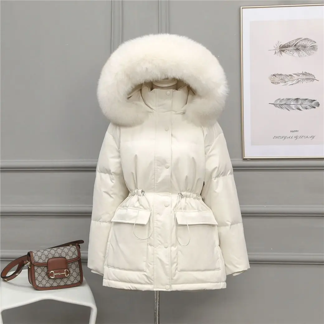Hiver nouveau coton rembourré grande fourrure Parka plus chaud épaissir veste à capuche ample femmes nouvelle doudoune femmes Parkas