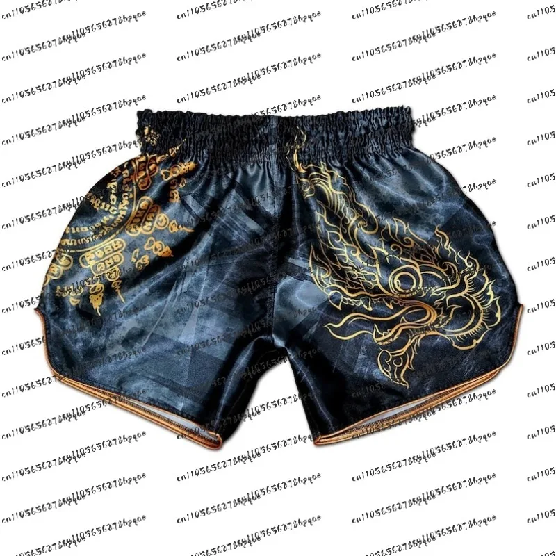 

2026 Men's Boxing Pants Printing MMA Shorts Kickboxing Fight Grappling Short Muay Thai Boxing Shorts Clothing Sanda Cheap Shorts