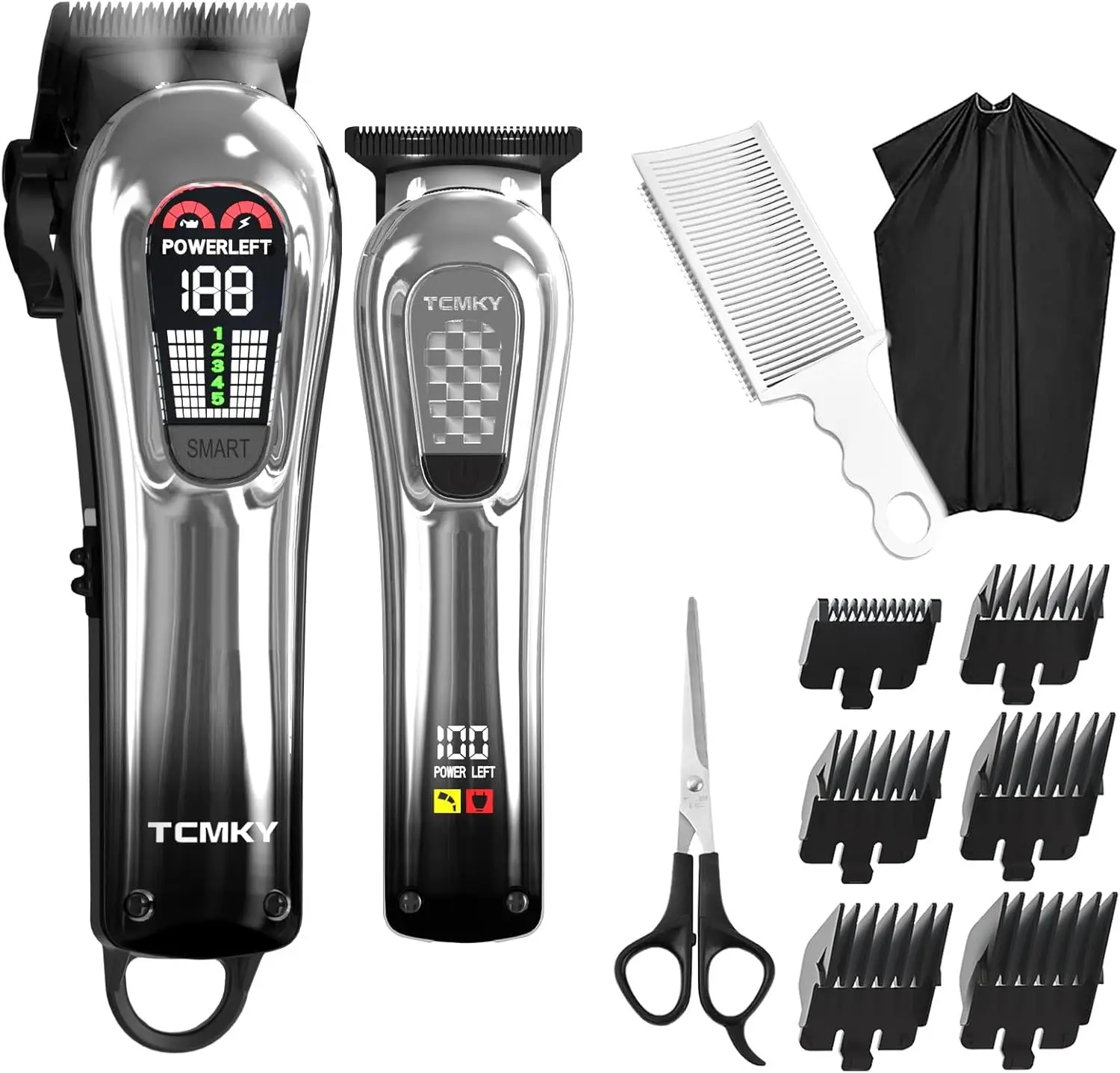 

Professional Cordless Hair Clippers for Men, Beard Trimmer Set, Rechargeable Electric Shaver & Barber Tools
