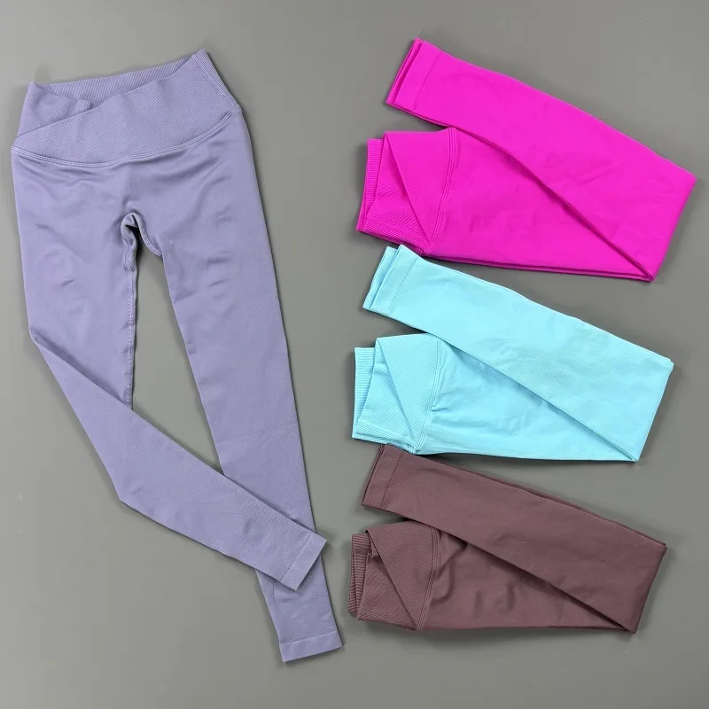 Vision Leggings Damen Nahtlose Sport-Yogahose Niedrige Taille V-Form Po-Lifting Gym-Kleidung Fitness Workout Leggings