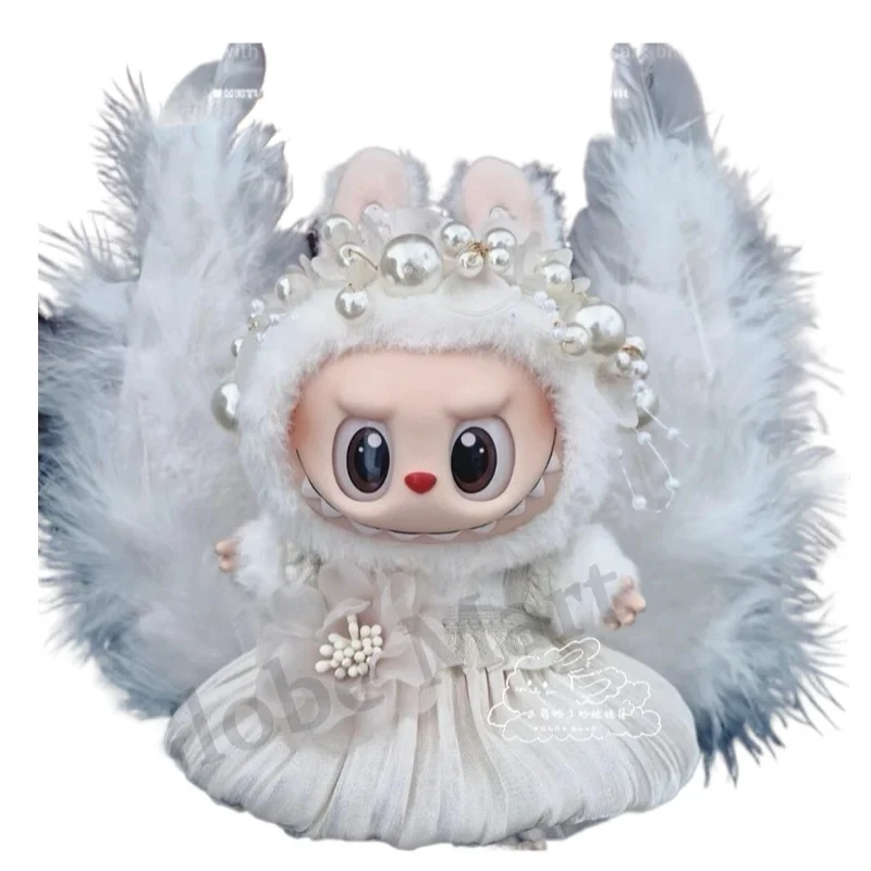 ラビュブのウェディングドレススカート、第一世代と第二世代のラビュブ用、座り姿のビニール人形、ブラインドボックスペンダント、ベビー服