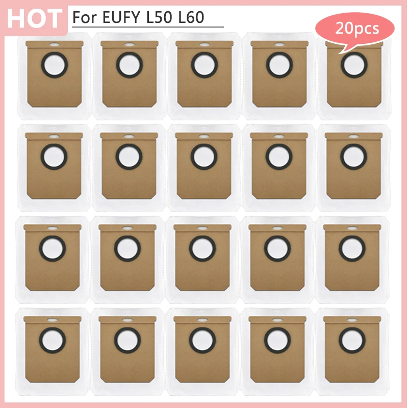 Pour EUFY L50 L60 sac poubelle accessoires pour la maison balayage Robot aspirateur sac à poussière 