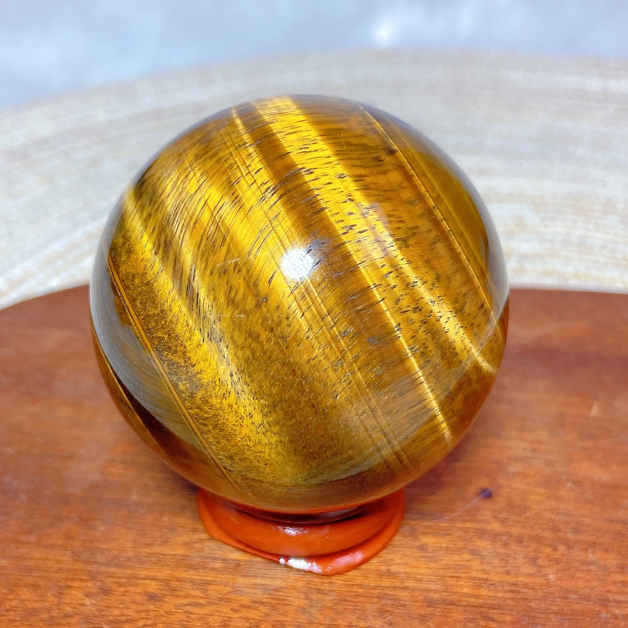 Natural Crystal Blue And Yellow Flashy Tiger Eye Sphere Ball Polished Energy Reiki Ornament High Quality Home Decoration Gift