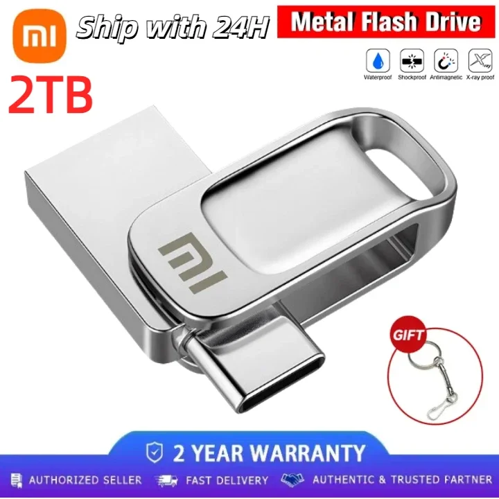 Xiaomi 2in1 USB Flash Drive 2TB 1TB TYPE-C PenDrive 512GB 256GB 128GB U Disk High Speed Memoria USB Stick For PC 64GB Pen Drive