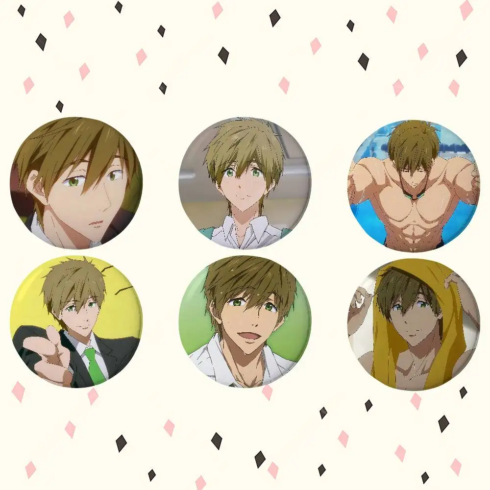 Cartoon T-Tachibana M-Makoto Anime Rundes Laser-Abzeichen Cartoon-Brosche Kleidung Rucksack Accessoires Reversnadel