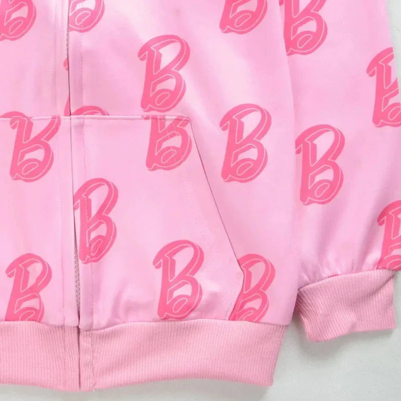 wiwiwi 123Spring Autumn Barbi Teen Girls Clothing Sets Fashion two Piece Outfits Cardigan Sweatshirt Pants Kids Tracksuit Suits - view 5