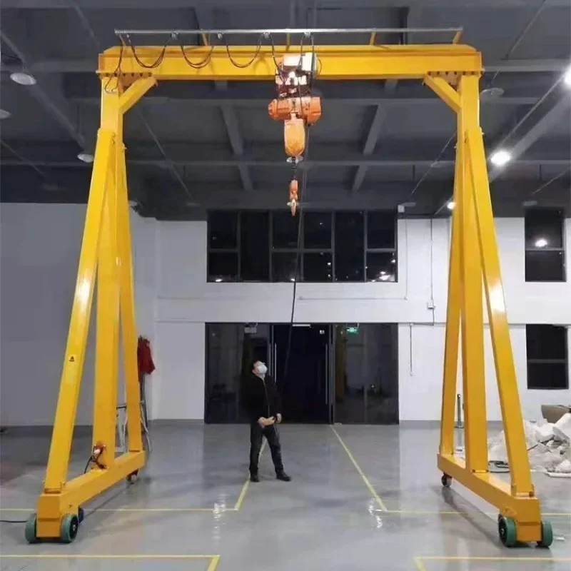 Small gantry crane, removable electric lifting , hand-pushed simple