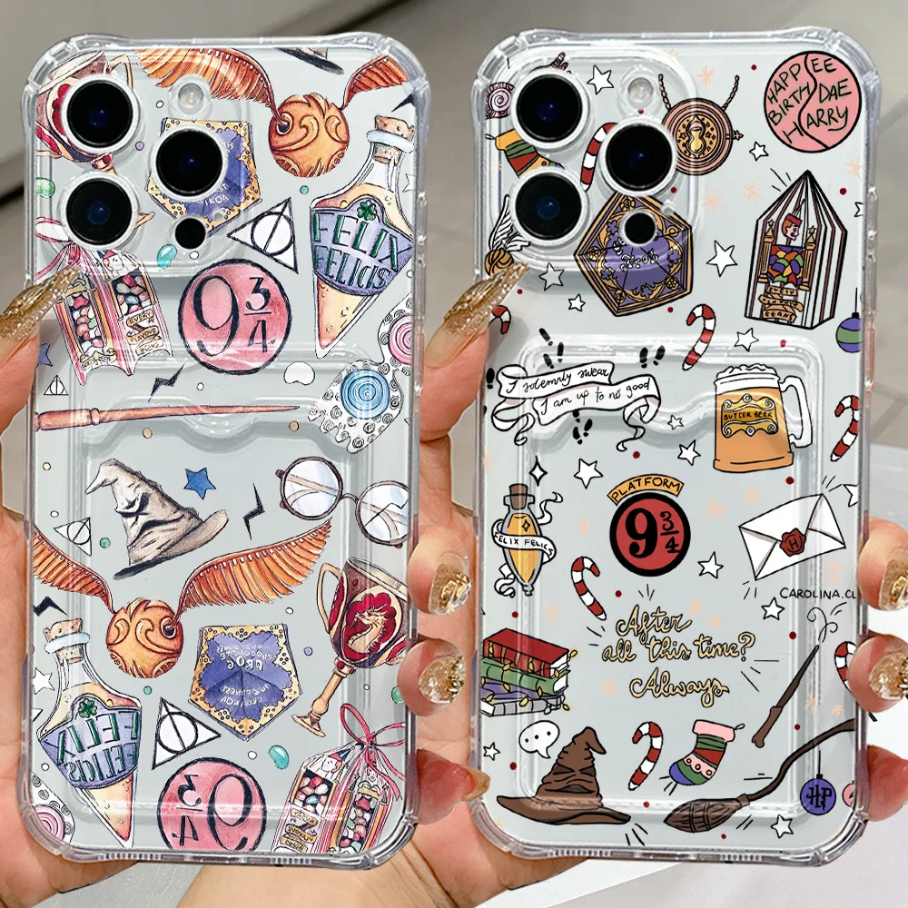 Étui porte-cartes HOT Art Potters Wand Harries pour Samsung Galaxy A17 A07 A56 A36 A26 A55 A35 A06 A05 A24 A14 A15 A25 A23 4G 5G
