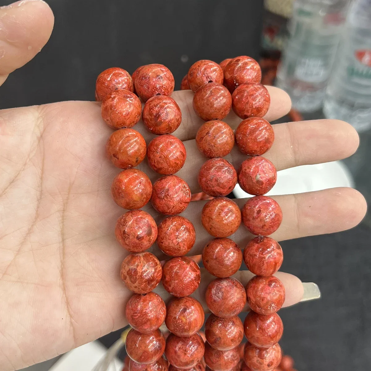 

10mm Red Round Shell Beads Natural Freshwater Exquisite Jewelry Making DIY Necklace Bracelet Earrings Accessory Wedding Gift
