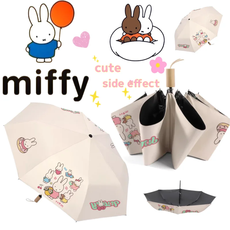 

Miffy New Creative Peripheral Automatic Umbrella Cartoon Rabbit Print High-Value Exquisite Student UV Protection Sun Umbrella