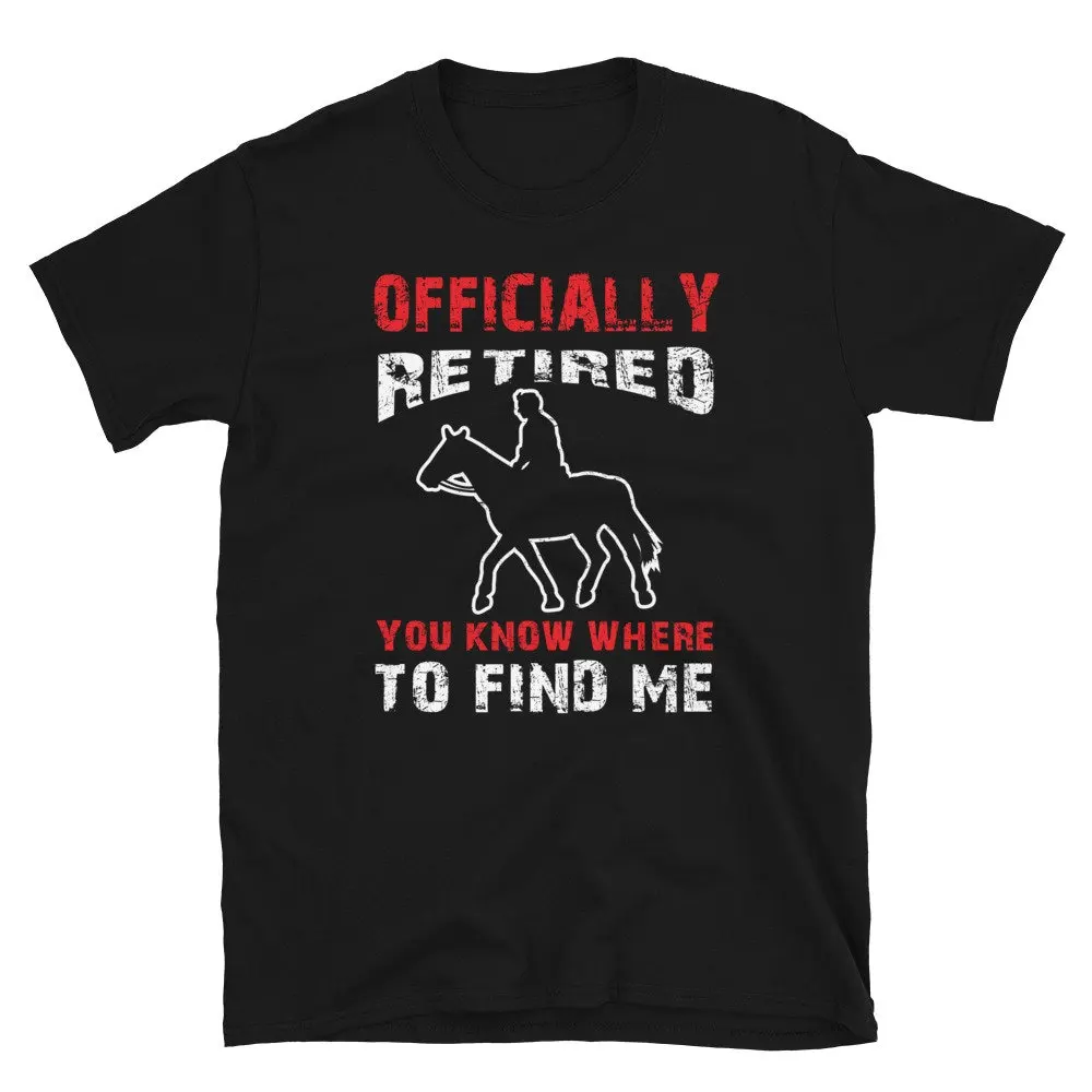 Retired Horseback Rider T Shirt Retiring Horse Back Riding Equestrian s Horseracing Racing