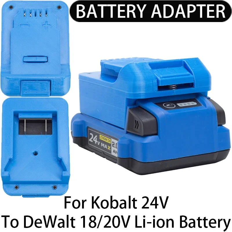 Adapter/Converter for DeWalt 18/20V Li-Ion tools to Kobalt 24V Li-Ion Battery Adapter Power Tool Accessories