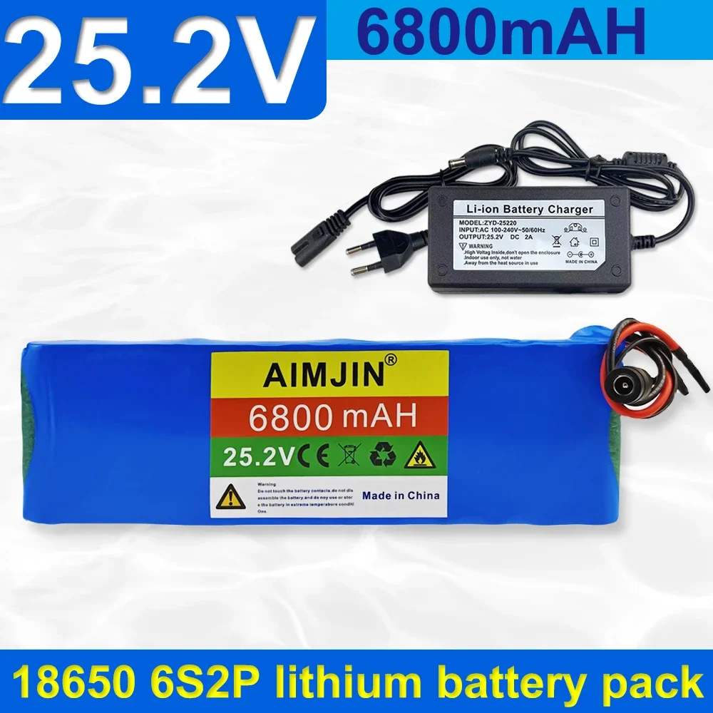 6S2P 25.2V 6800mAh Lithium-ion Rechargeable Battery Pack, Suitable for Power Supply of Electric Toys, Electronic Products etc