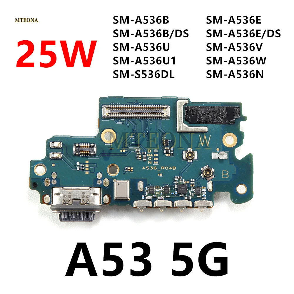 

25W For Samsung Galaxy A53 5G SM-A536B A536U A536E USB Type-C Charger Dock Connector Board Fast Charging Port Flex Cable