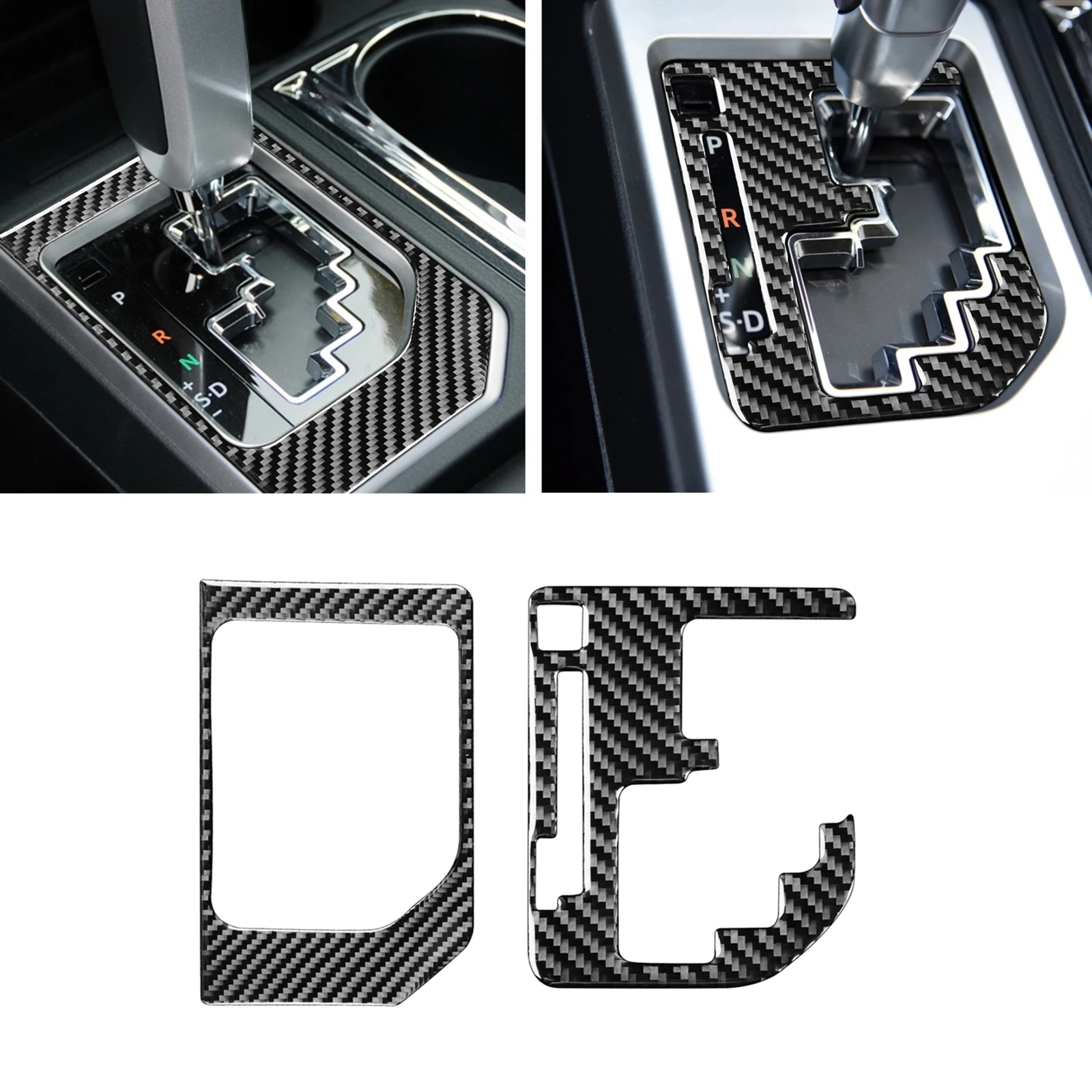 

Наклейка на рамку из углеродного волокна для интерьера автомобиля, внутренней отделки и переключателя передач для Toyota Tundra 2014-2018