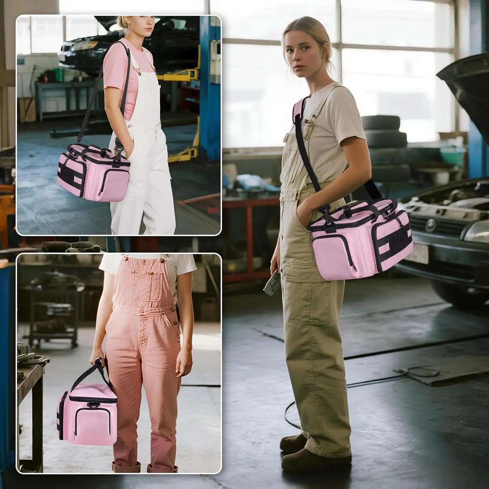 أداة مقسم حقيبة متعددة الأغراض سستة حمل تخزين السباكة أداة حقيبة للنجارين مصلح السباكة البستنة لقمة ثقب #2