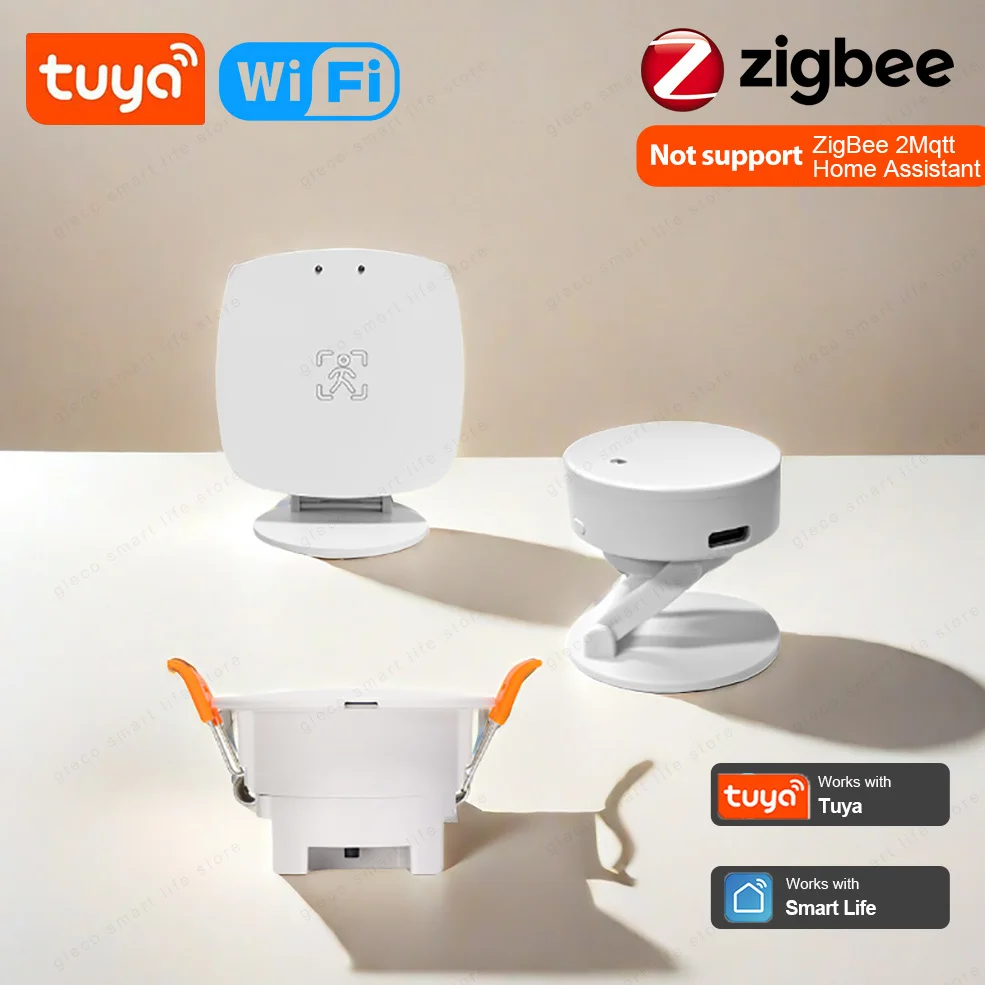 

Датчик присутствия человека Zigbee Pir Tuya Wifi Mmwave, радар-детектор для умного дома, датчик обнаружения человеческого тела для умного дома