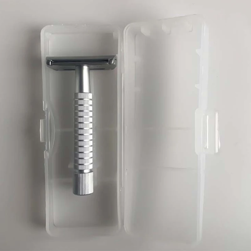 Men Universal Shaver Storage Box Handle Box Full Transparent Plastic Case Razor Boxs Eco-Friendly PP Shaving Box High Quality