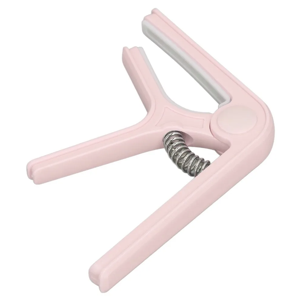 ABS ​ Capo para Guitarra ​ ​ Presión Uniforme ​ Capo para Principiantes ​ Capo de Primavera ​   Rosa/Verde claro/Negro/Blanco ​ Capo Resistente ​