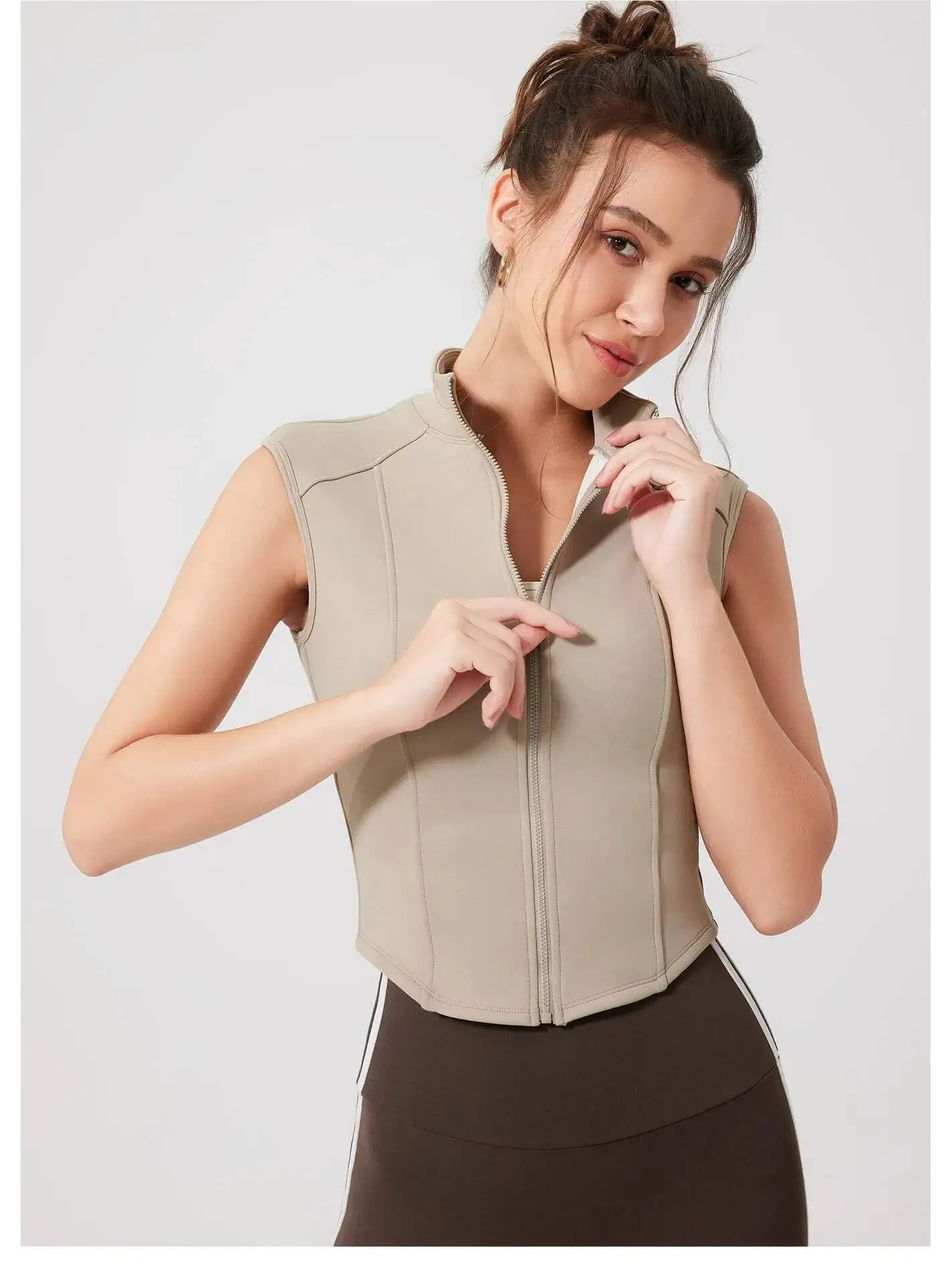 

Women S Warm Winter Fiess Jacket Running Vest Sports Suit With Fleece Vest