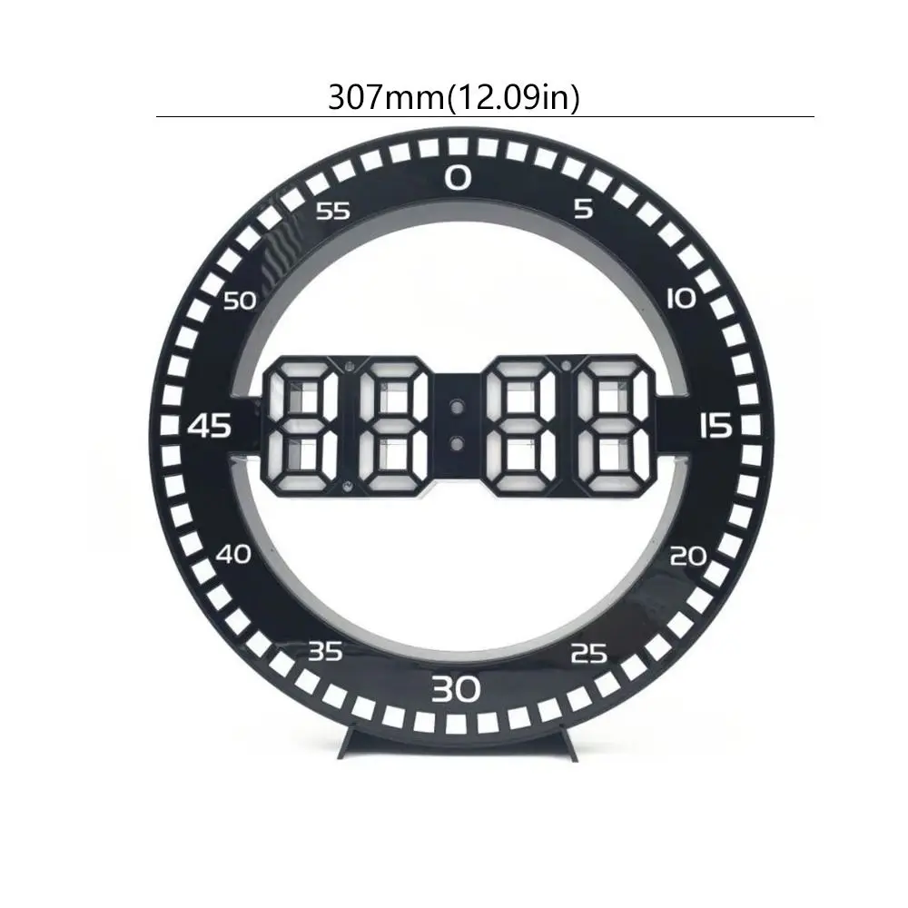 ساعة حائط رقمية LED حديثة محمولة مثبتة على الحائط ساعة إلكترونية صامتة للقفز ثانية ساعة حائط مضيئة للمطبخ #6