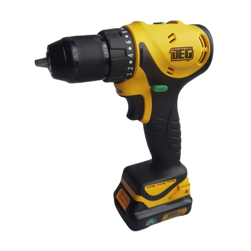 DEGLASERS Quality Electric Drill with Two Rechargeable Li-ion Battery Pack 12V Portable High Torque Cordless Power Drills
