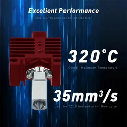 Aggiornamento V2 per Bambu Lab Hotend con ugello ugello Bambulab X1 X1C P1P Hotend Red Bambu Labs P1S Hotend High Flow Bi Metal