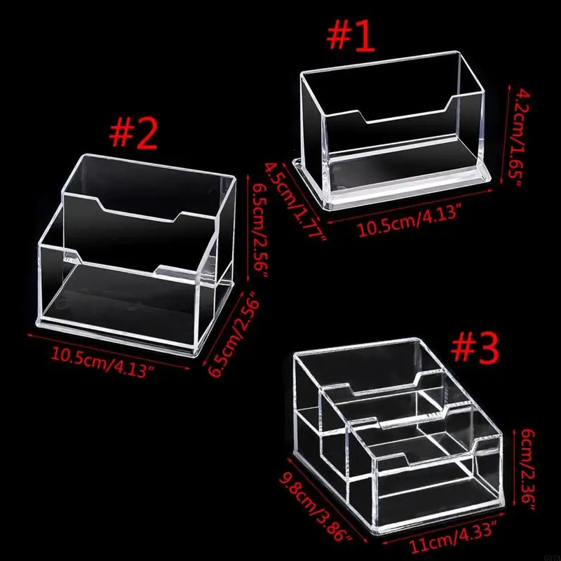 G8TA Mehrzweckschreibtisch Visitenkartenname Inhaber Löschlicher Name Kartenorganisator Halter 3 geneigte Kartensteckplätze