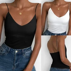 Summer Sexy Women Thin Wild Solid Camis Vest Tank Tops Female Strap Basic Slim Sleeveless Camisole