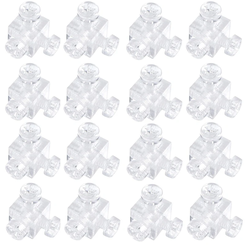 

500X Transparent Acrylic Six Sided Fixed Block Connectors Cube Corner Brace Chassis Components for Electric Stoves Square Dishes