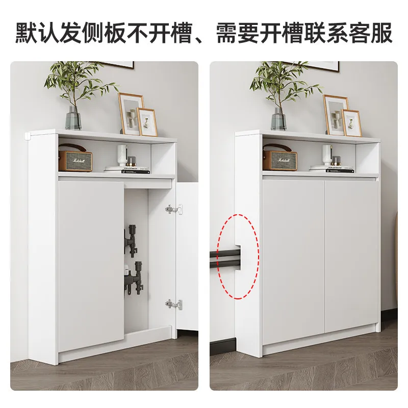 Solid wood water separator shield household bathroom heating pipe cover ugly dust cabinet natural gas pipeline storage cabinet