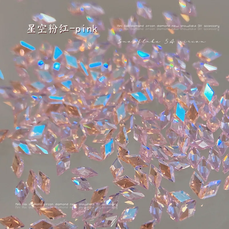50 قطعة نجمة هندسية المعين الملونة الزركون صغيرة مسطحة القاع لامعة الحفر DIY بها بنفسك حجر الراين مسمار الفن زينة أداة الملحقات