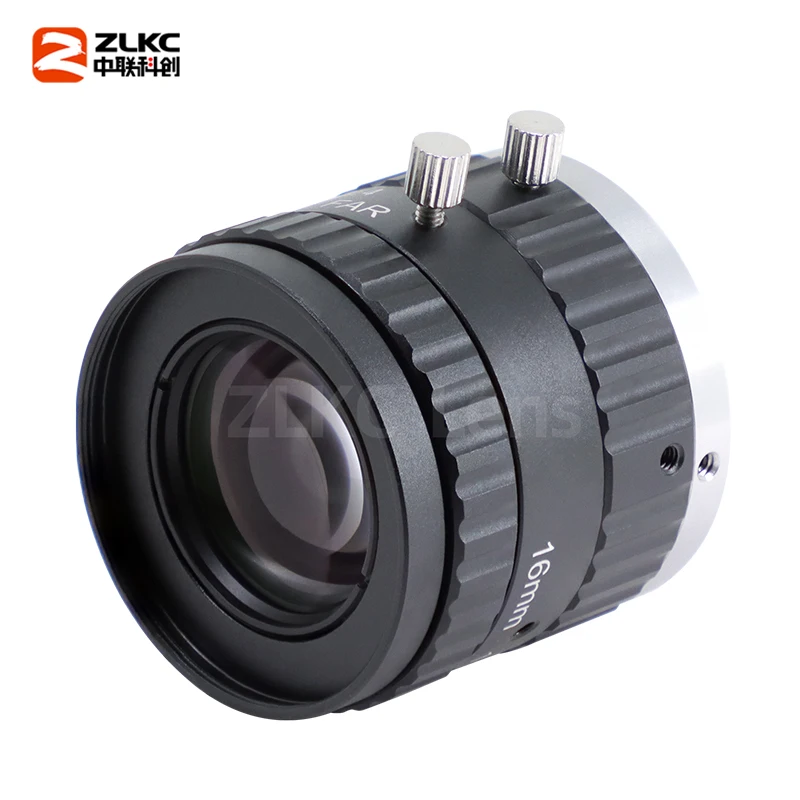C Mount Lens 16 Mm 5 Mega Pixel Fa Ống Kính 2/3 "Tiêu Cự Cố Định Công Nghiệp Ống Kính Máy Ảnh Độ Biến Dạng Hướng Dẫn Sử Dụng hoa Tán Thị Giác Máy Ống Kính