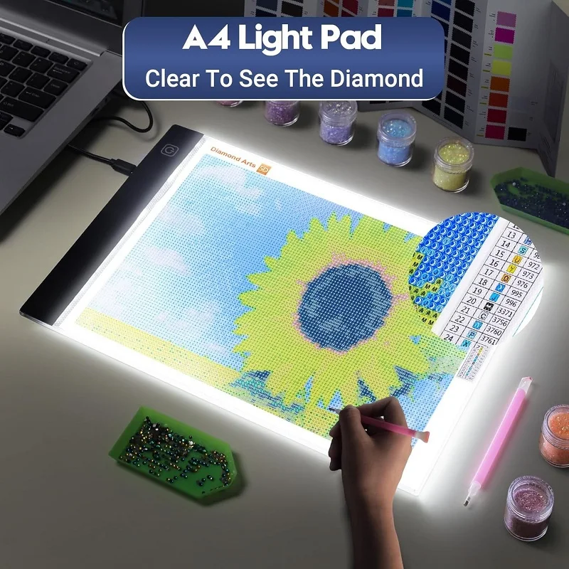 

A5 LED Drawing Copy Board To Draw 3 Level Dimmable Painting Tablet Night Light Note Pad Children Learning Educational Game