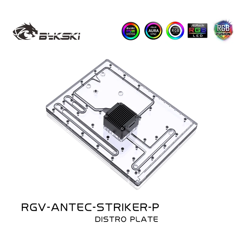 

Bykski RGV-Antec-Striker-P Distro Plate For Antec Striker Case Waterway Board Reservoir Water Tank Pump For PC Cooling