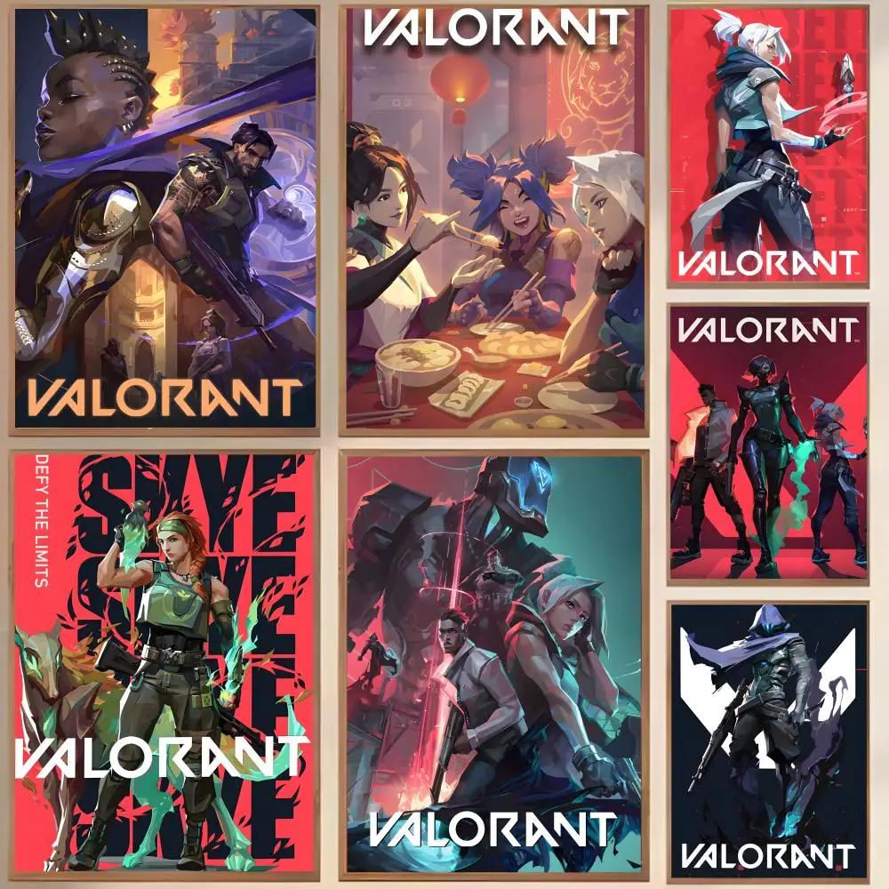 Video Game V-Valorant Poster Waterproof Canvas Wrinkle Resistant Wall Art Easy Hang Home Decor For Living Room Bedroom