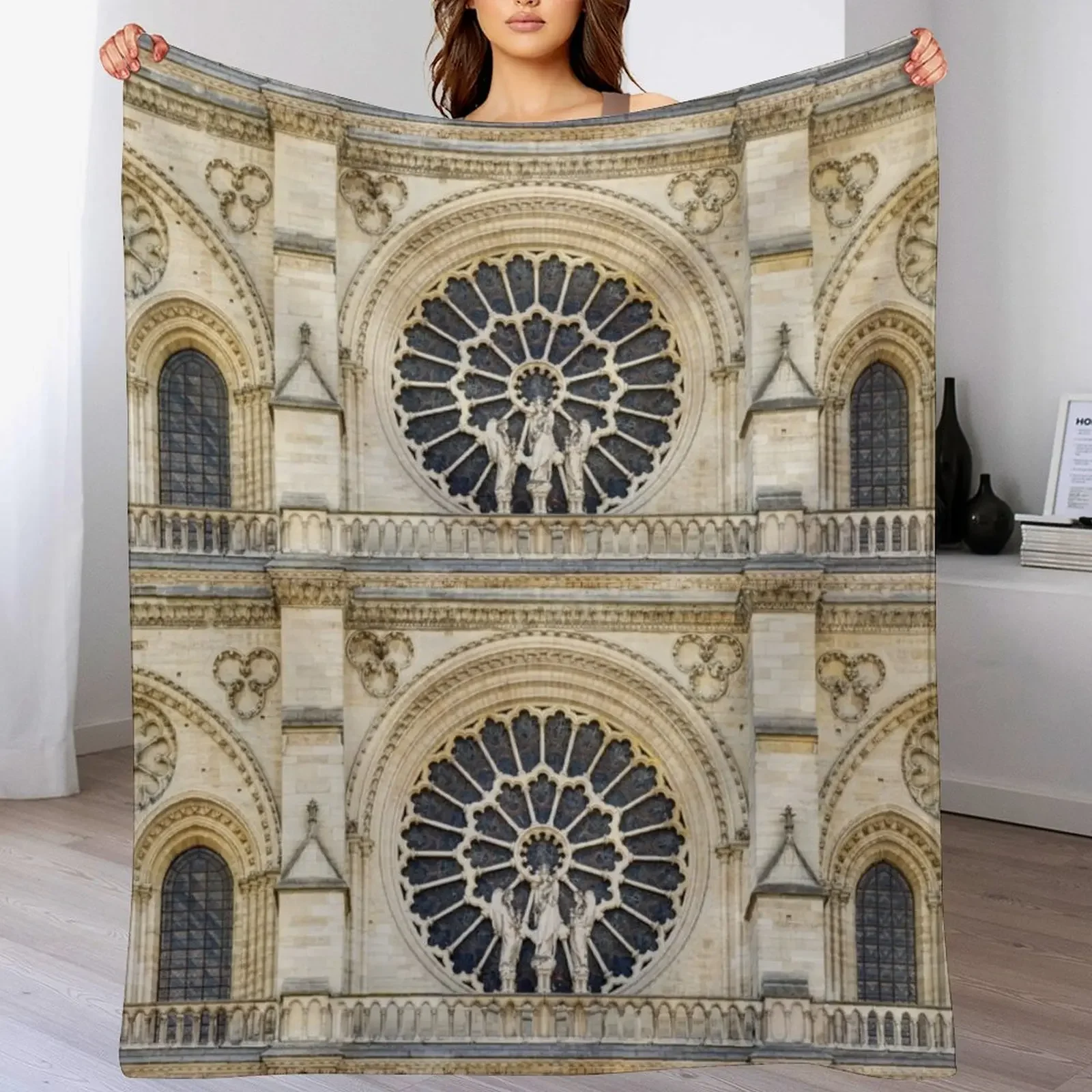 

Notre-Dame Rose Window Throw Blanket Blankets For Sofas Sofa bed plaid Thermals For Travel Blankets