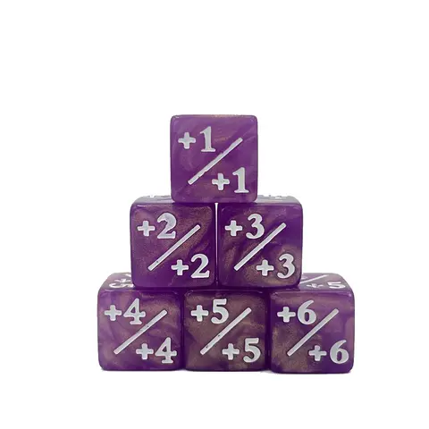 6pcs Mtg Dice Set Board Games Dnd Dice Adults Fun Toy Applicable to Table Game Dungeons and Dragons or Magic the Gathering