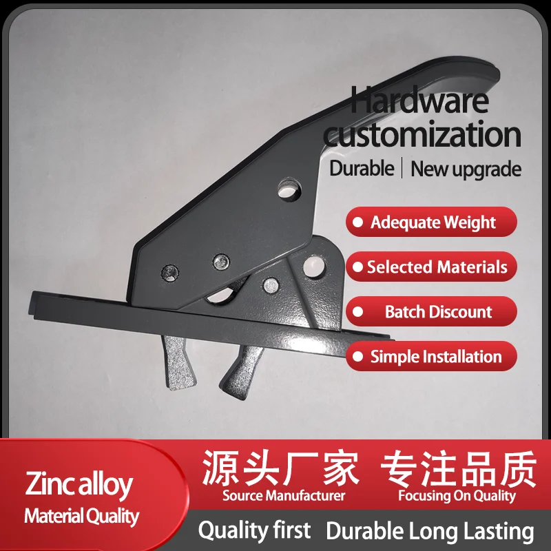 خزانة توزيع الآلات الصناعية السوداء من سبائك الزنك، خزانة الجهد العالي، قفل مقبض سريع الفتح #1