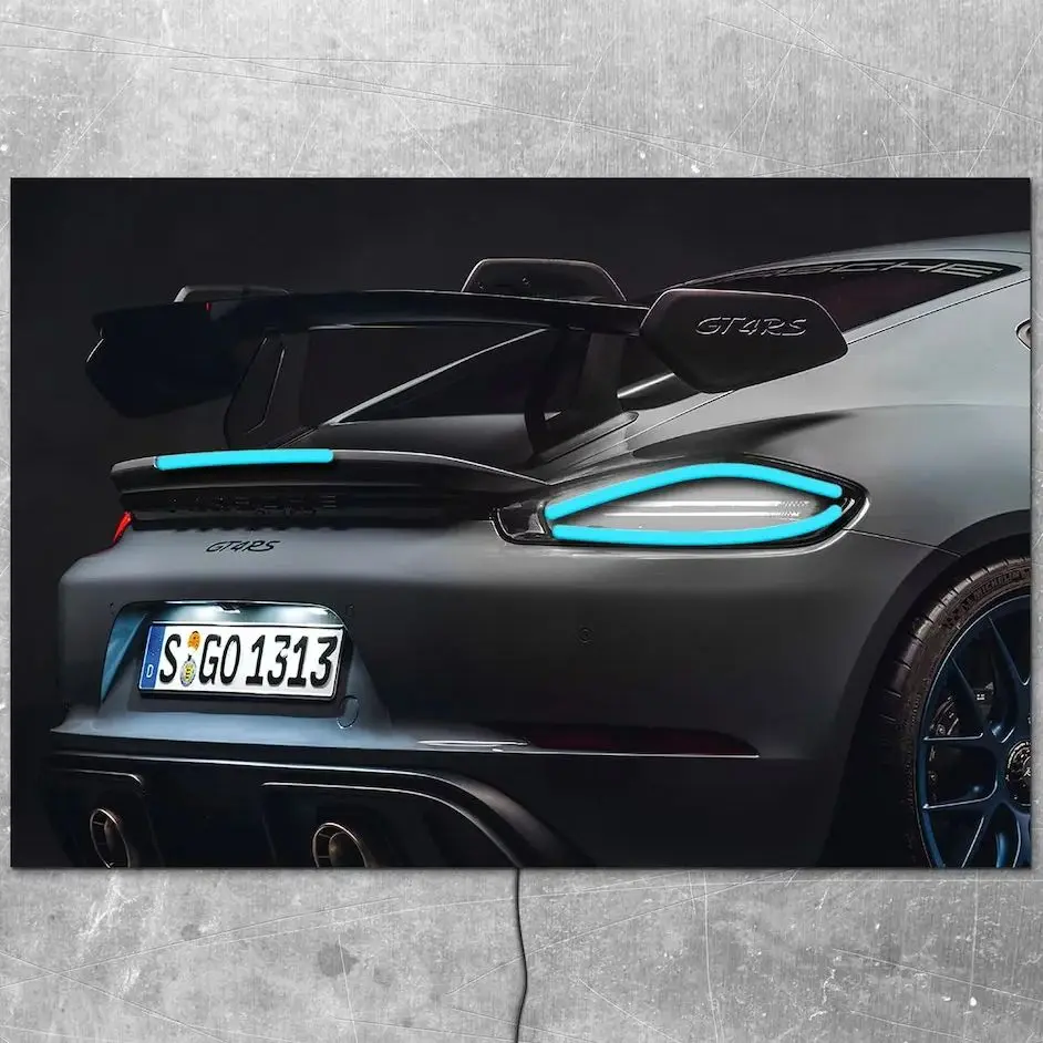 Sinal de néon do carro sinal led carro impressão néon arte do carro garagem sinal de néon esporte carro sinal de néon garagem decoração da parede do carro arte da parede do carro de