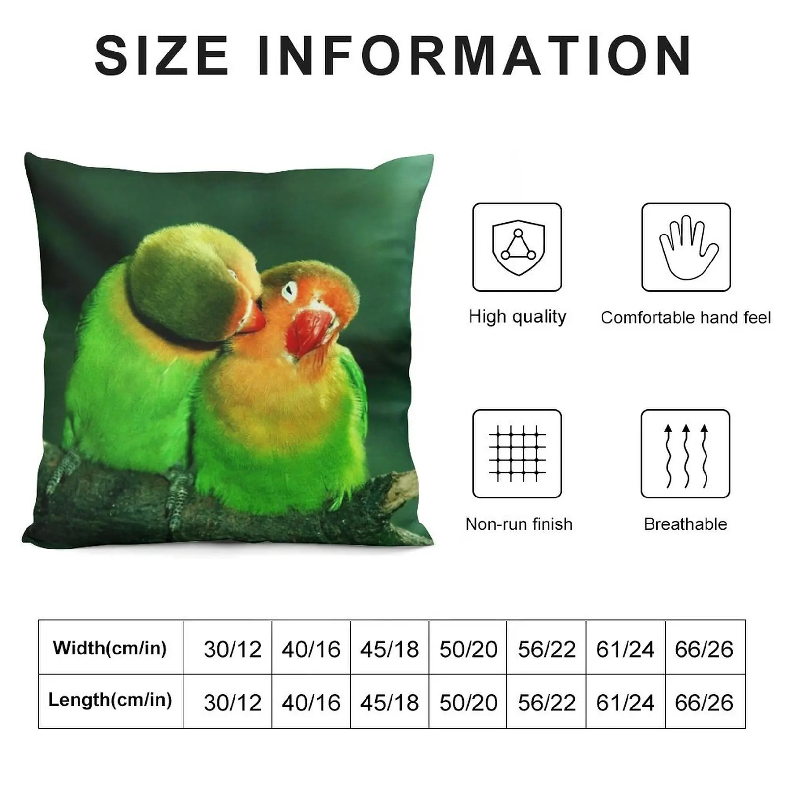 nature love birds Throw Pillow Cushions Home Decor Custom Cushion Photo pillow