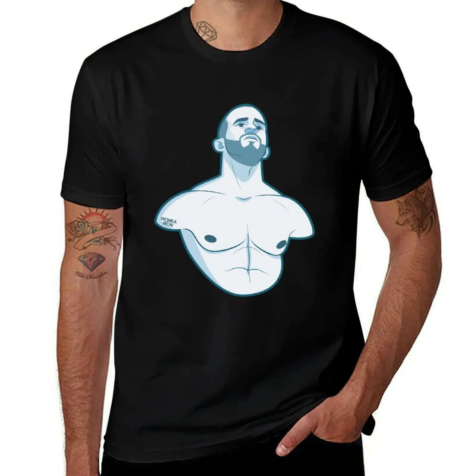 

Blue Chest T-Shirt t shirt man cotton funny t shirts dark humor T-Shirt