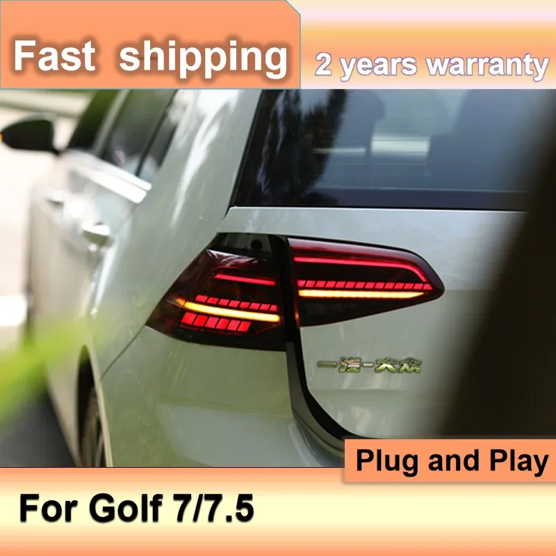 Car Accessories for VW Golf 7 Rear Light 2013-2019 Volkswagen Golf 7 Tail Light MK7 Golf7.5 MK7.5 Rear Fog Brake Turn Signal