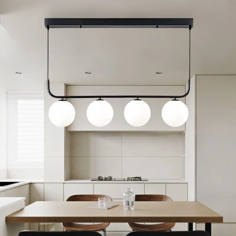 Long Spherical Magic Bean Pendant Lights Nordic Modern Minimalist Restaurant Bar Counter LED Hanging Lamps Home Decor Chandelier
