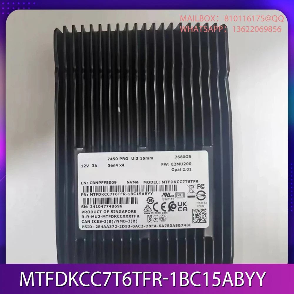 For Micron 7450PRO U.3 7.68T SSD MTFDKCC7T6TFR-1BC15ABYY